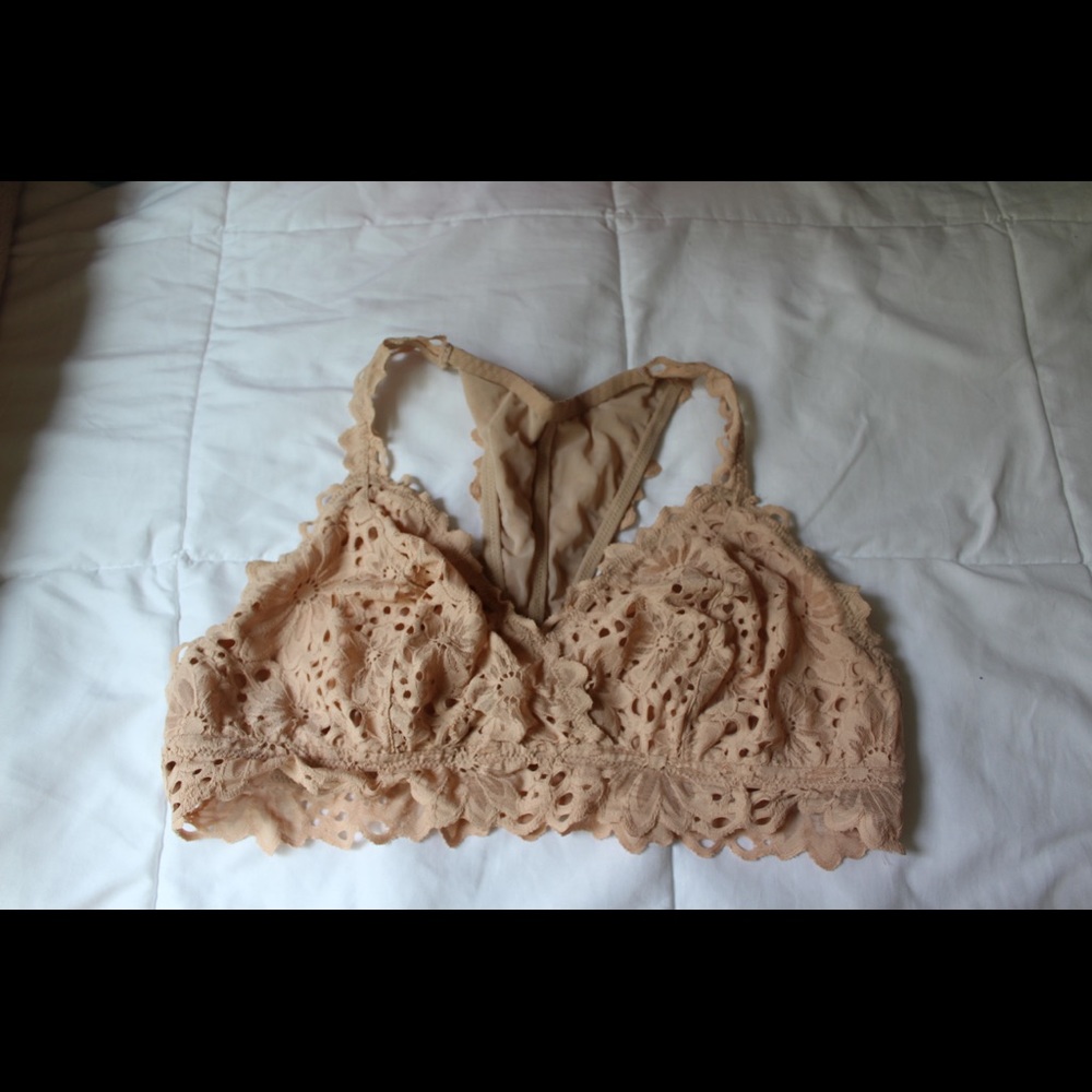 Cream Lace Racerback Bralette